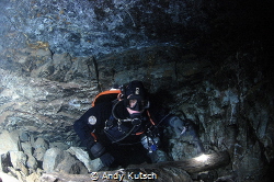 Diver in the Miltitz Mine | Germany by Andy Kutsch 